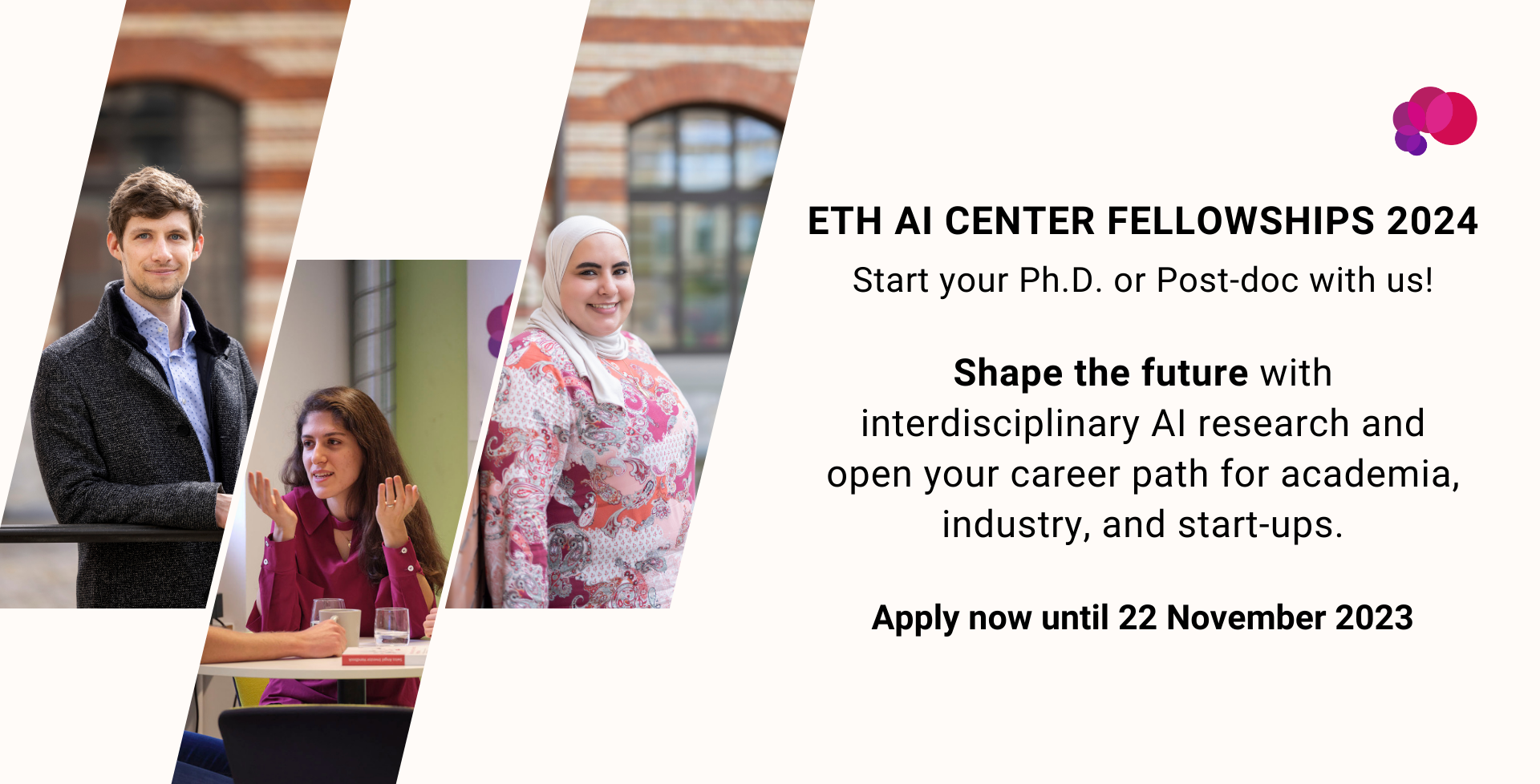 Apply now for ETH AI Center Fellowship Program 2024